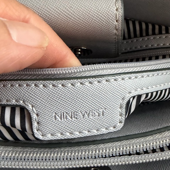 Nine West White Satchel Handbag Top Handle
Purse Silver Hardware - Picture 8 of 12